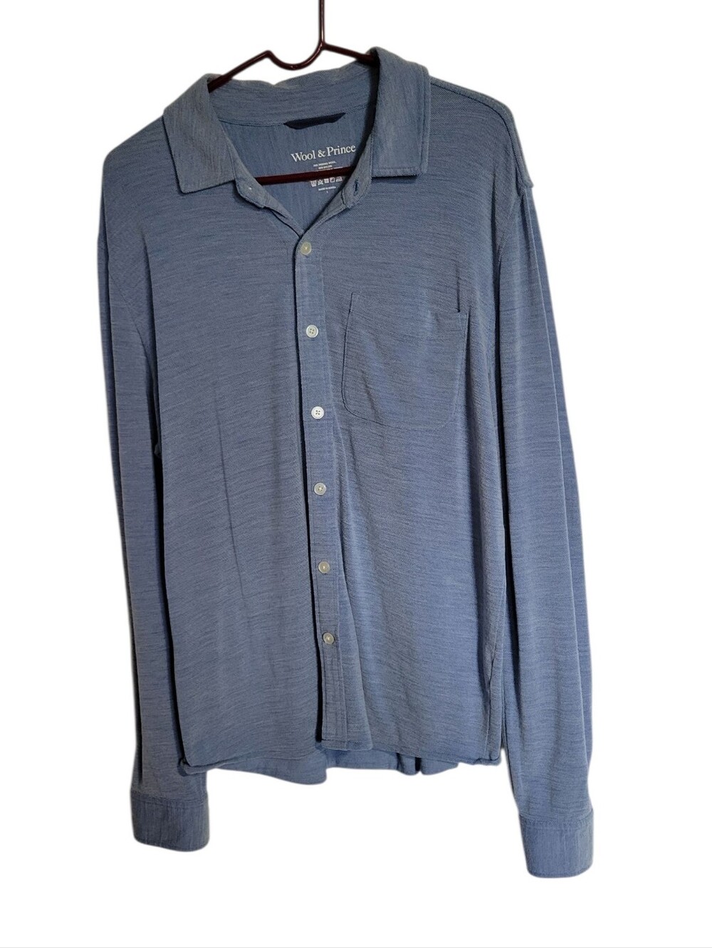 Wool & Prince Merino Wool Button Up Shirt